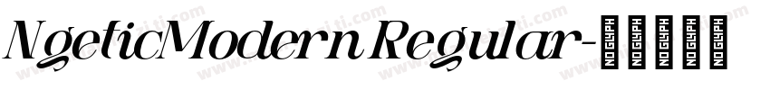 NgeticModern Regular字体转换